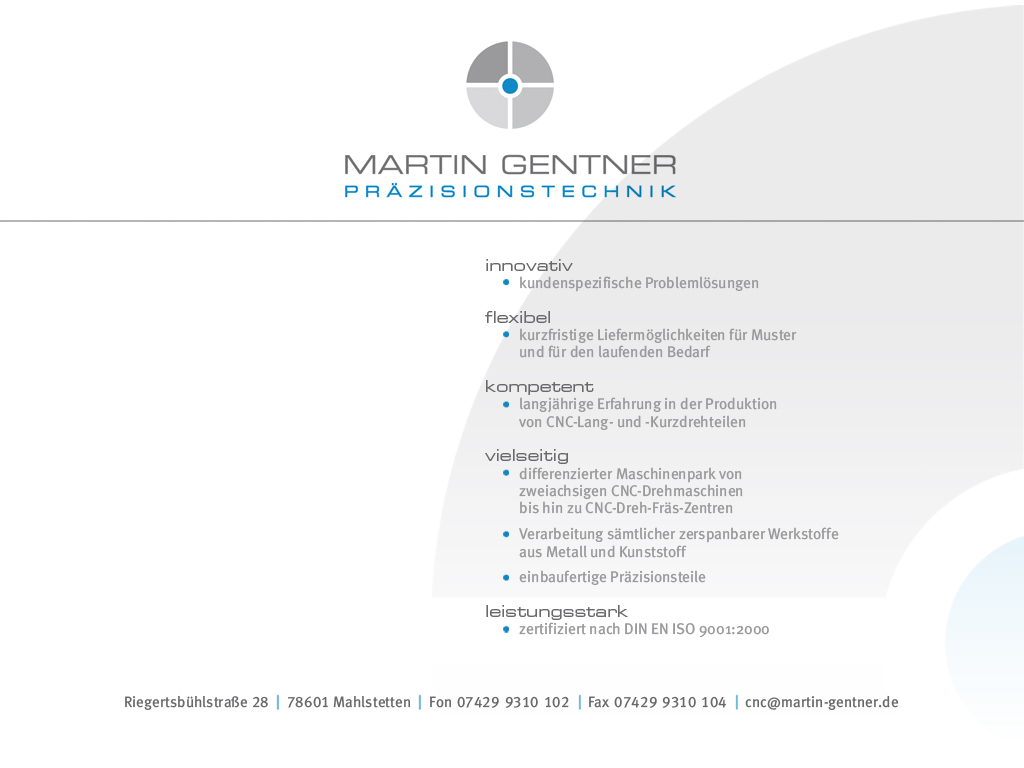 Martin Gentner Praezisionstechnik